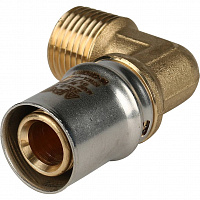 SFP-0011-001220 STOUT Угольник-переходник с наружной резьбой 1/2"х20 для металлопластиковых труб прессовой