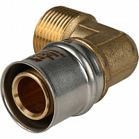 SFP-0011-000132 STOUT Угольник-переходник с наружной резьбой 1"х32 для металлопластиковых труб прессовой