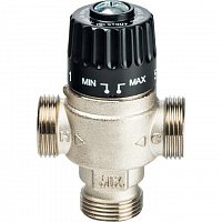 *SVM-0025-186520 STOUT Термостатический смесительный клапан для систем отопления и ГВС 3/4"  НР   30-65°С KV 1,8