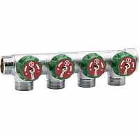SMB-6850-343404 STOUT Коллектор регулирующий 3/4", 4 отвода 3/4"ЕК