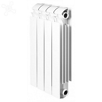 Global VOX-R 500 4 секции радиатор алюминиевый боковое подключение (цвет cod.08 grigio argento opaco metallizzato 2676 (серый))
