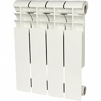 ROMMER Profi BM 350 (BI350-80-80-130) 4 секции радиатор биметаллический (RAL9016)