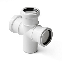 крестовина PP D-110/50/50 (90) канализационная Stilte белая