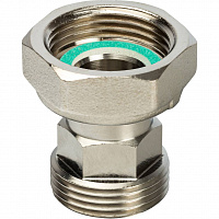 SDG-0019-020020 STOUT Разъемное соединение с плоским уплотнением и обратным клапаном, никелированное 3/4"
