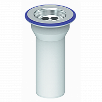 Выпуск литой 1 1/2" (40 мм) с нерж. сеткой E35 UNICORN													
