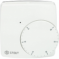 STE-0002-000004 STOUT Проводной электронный термостат WFHT-BASIC со светодиодом (норм. закр.)