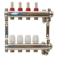 КОЛЛЕКТОРНАЯ ГРУППА VRT® 1" Х 3/4'' (ЕВРОКОНУС) 5 ВЫХ, C РАСХОДОМЕРАМИ