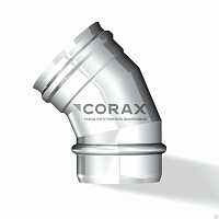 Колено 0,5 мм 45гр (135гр)  Ф 120 мм Коракс