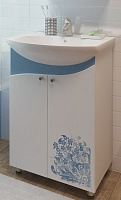 55"EvaGold" Тумба "Spring 55 №4" ум. Элеганс 55 голуб.