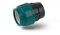 Муфта переход. ПЭ с внутр. труб. резьбой 63х2'' (обж. ) POELSAN GREEN