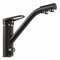 Смеситель для кухни 40к MIXLINE ML-GS05 (308) черный с вых. для питьевого фильтра код 526211