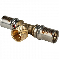 Пресс тройник 16х1/2"х16 НР Stout