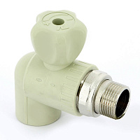 Шаровый кран для радиатора угловой 20-1/2" FV plast