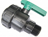Кран шаровый ПНД  1*1/2х1*1/4 гш