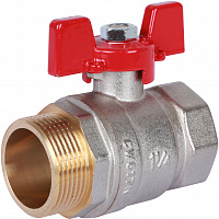 RBV-0004-0210232 ROMMER Шаровой кран 1 1/4" ВН/НР, ручка бабочка
