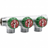 SMB-6850-343403 STOUT Коллектор регулирующий 3/4", 3 отвода 3/4"ЕК